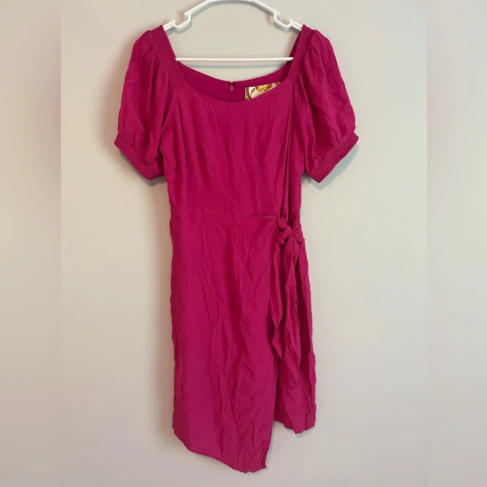Maeve by Anthropologie resort faux wrap pink dress size 6 - Picture 2 of 5